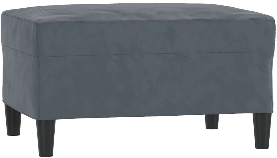 Sofa Sofos komplektas su pagalvėlėmis, 3 dalių, pilkas, aksomas