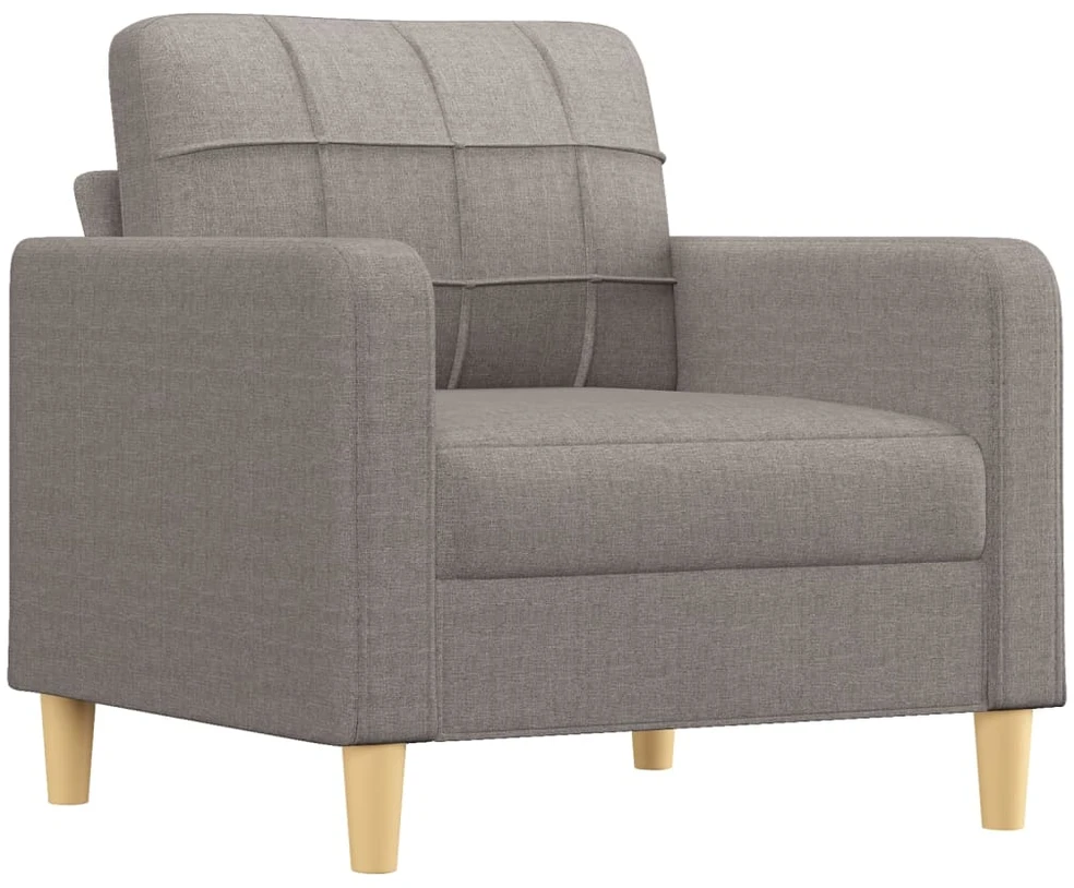 Sofa Sofos komplektas su pagalvėlėmis, 3 dalių, taupe, audinys