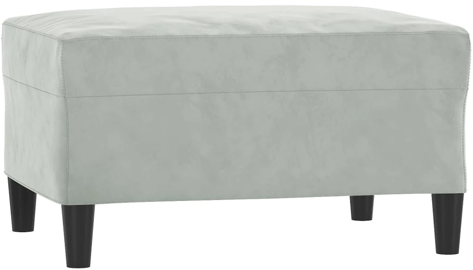 Sofa Sofos komplektas su pagalvėlėmis, 3 dalių, pilkas, aksomas