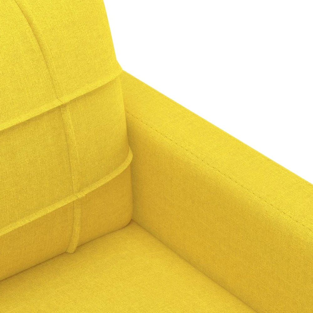 Sofa Sofos komplektas su pagalvėlėmis, 3 dalių, geltonas, audinys