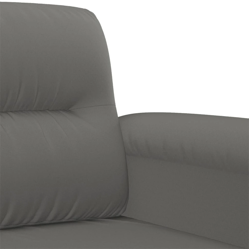 Sofa Sofos komplektas su pagalvėlėmis, 3 dalių, pilkas, audinys