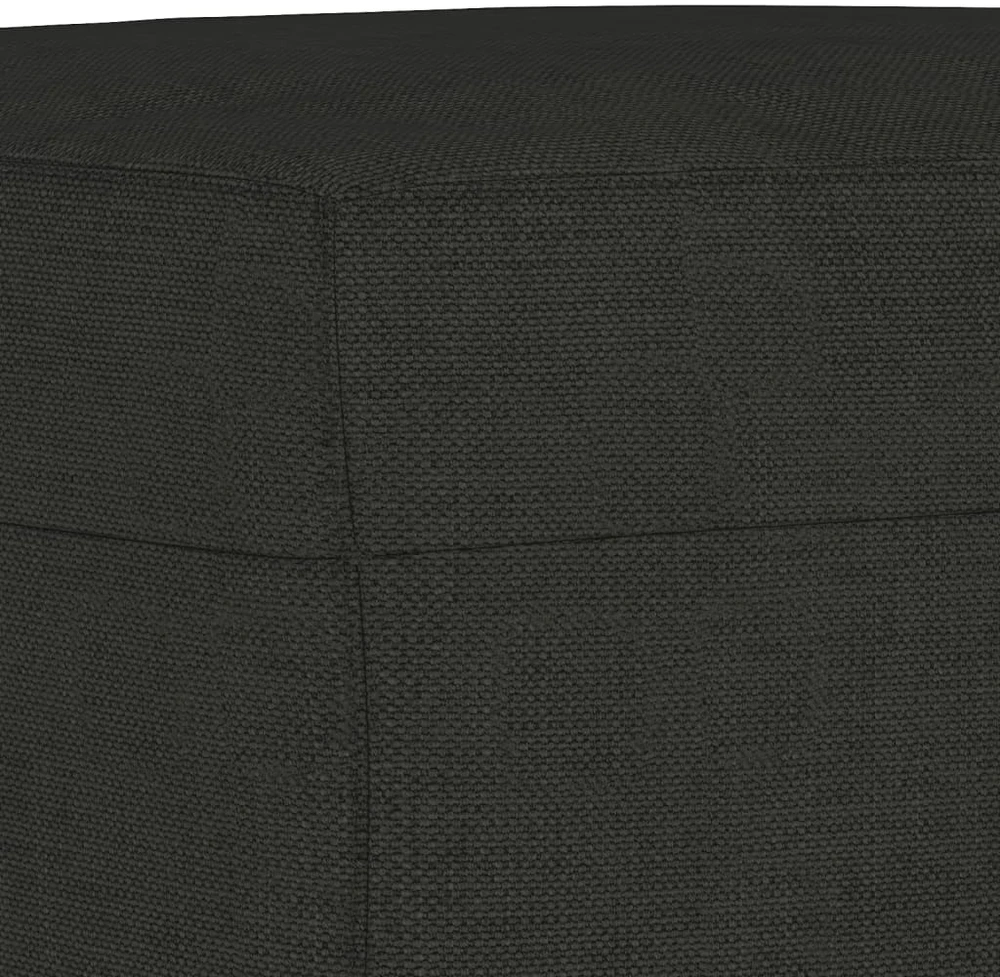 Sofa Sofos komplektas su pagalvėlėmis, 3 dalių, juodas, audinys