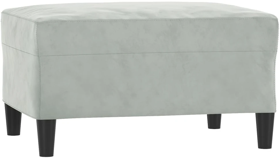 Sofa Sofos komplektas su pagalvėlėmis, 3 dalių, pilkas, aksomas