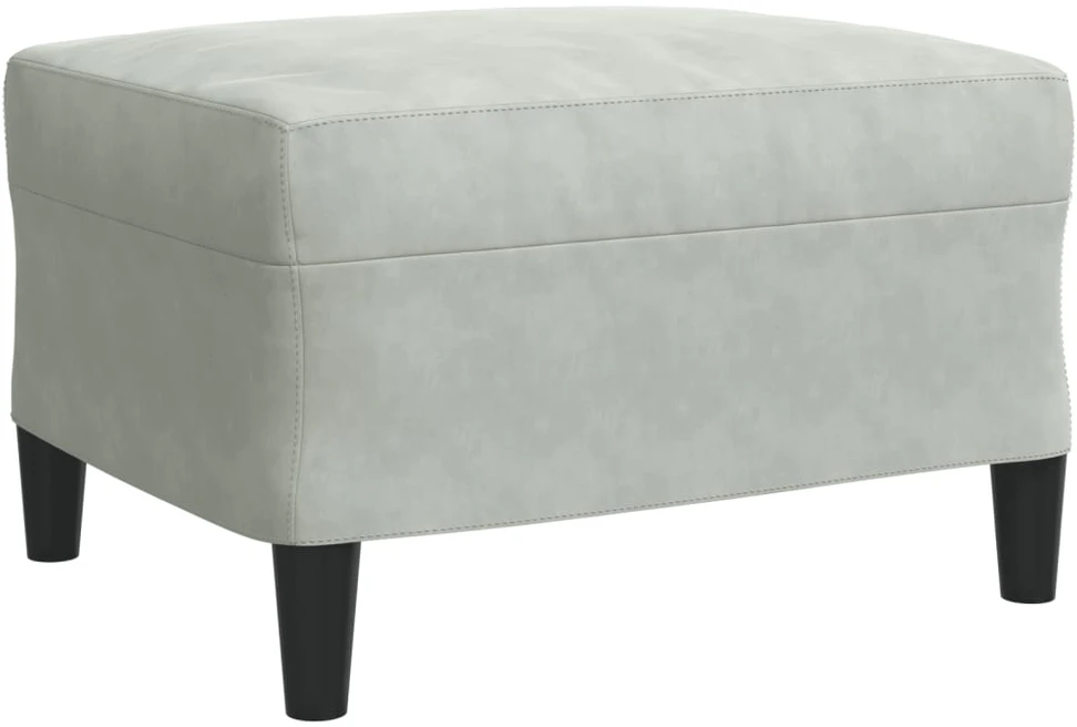Sofa Sofos komplektas su pagalvėlėmis, 3 dalių, pilkas, aksomas