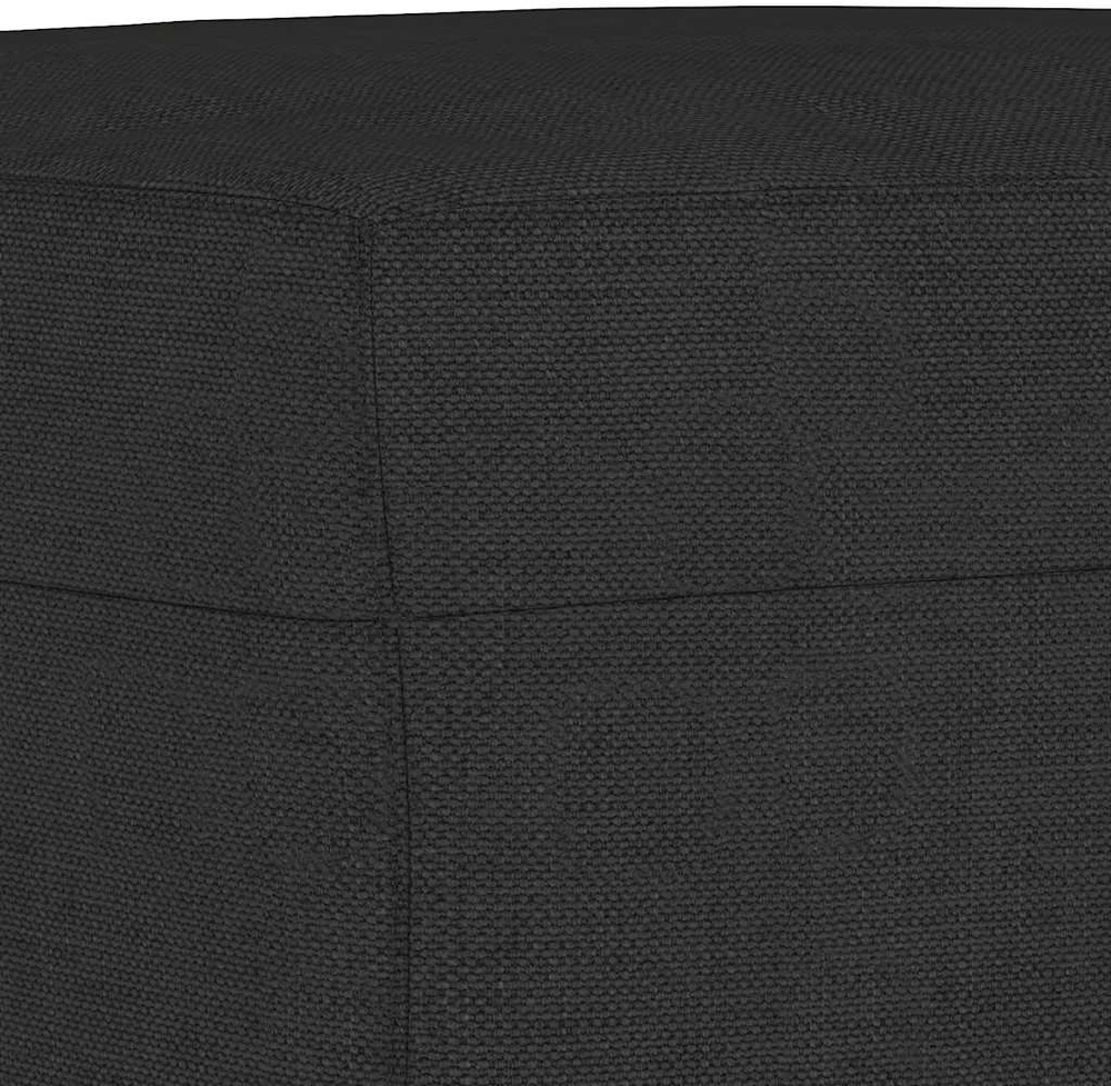 Sofa Sofos komplektas su pagalvėlėmis, 3 dalių, juodas, audinys