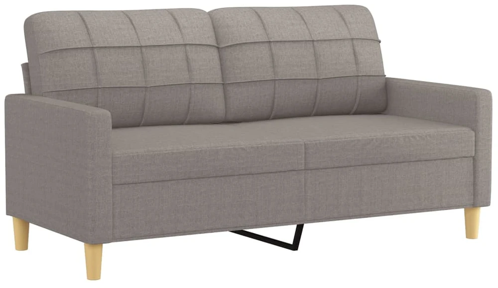 Sofa Sofos komplektas su pagalvėlėmis, 3 dalių, taupe, audinys