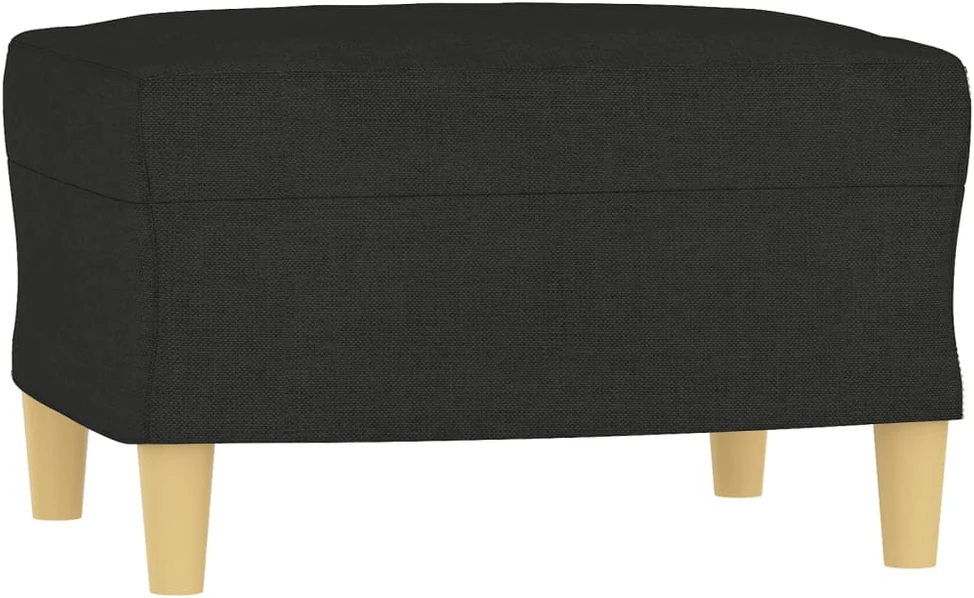 Sofa Sofos komplektas su pagalvėlėmis, 3 dalių, juodas, audinys
