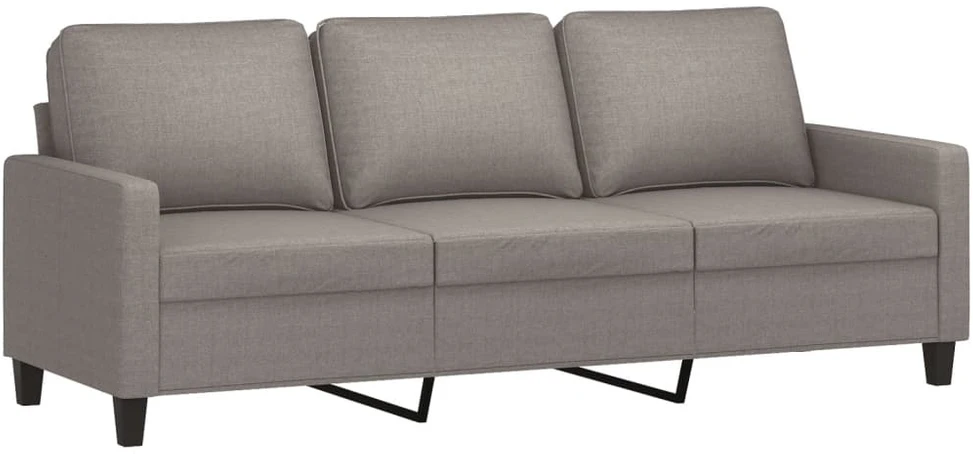 Sofa Sofos komplektas su pagalvėlėmis, 3 dalių, taupe, audinys