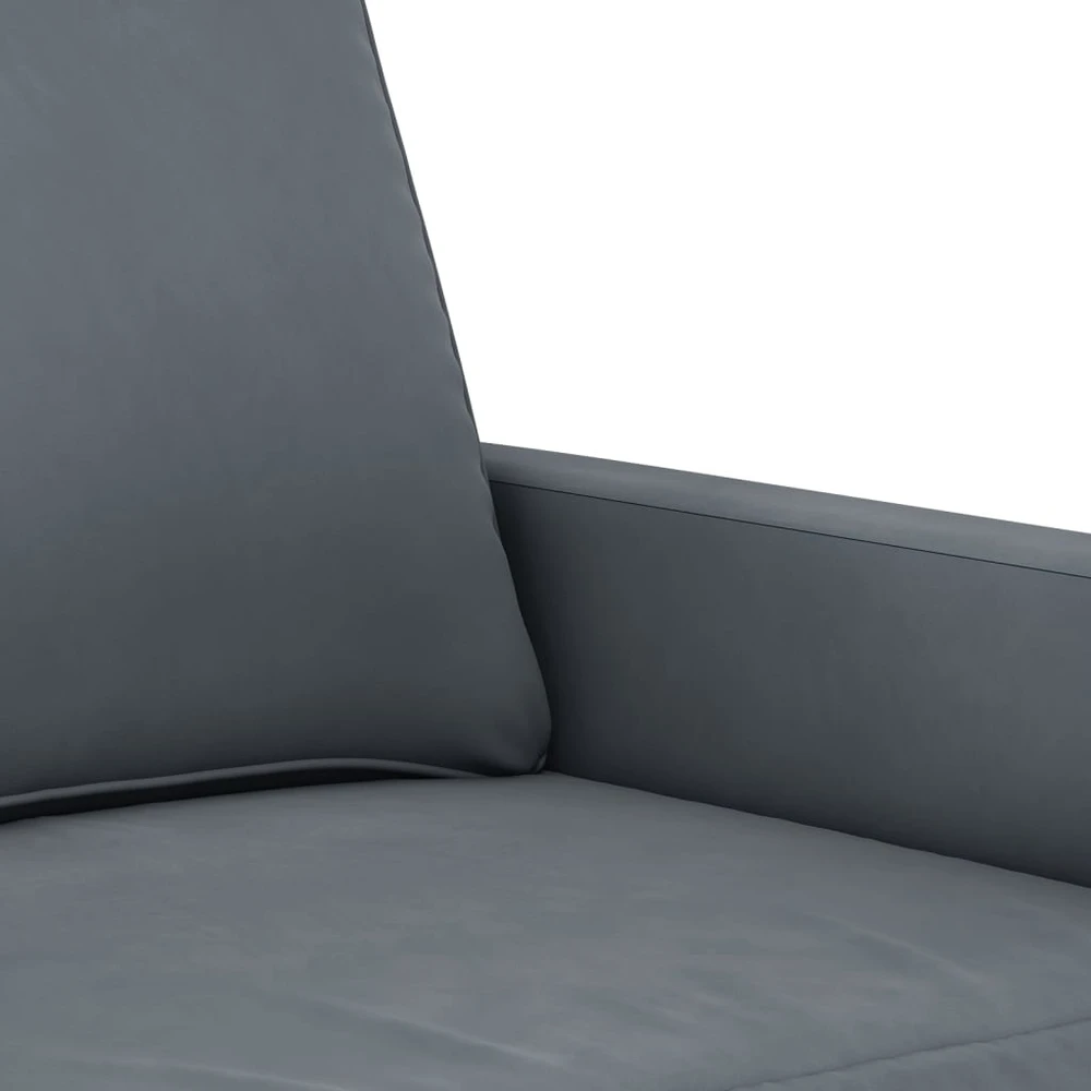 Sofa Sofos komplektas su pagalvėlėmis, 3 dalių, pilkas, aksomas