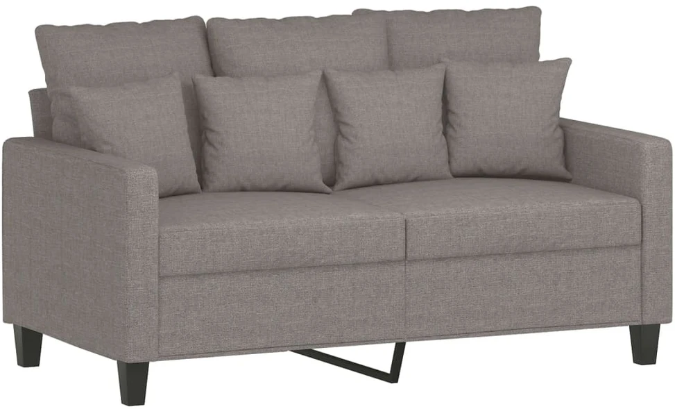 Sofa Sofos komplektas su pagalvėlėmis, 3 dalių, taupe, audinys