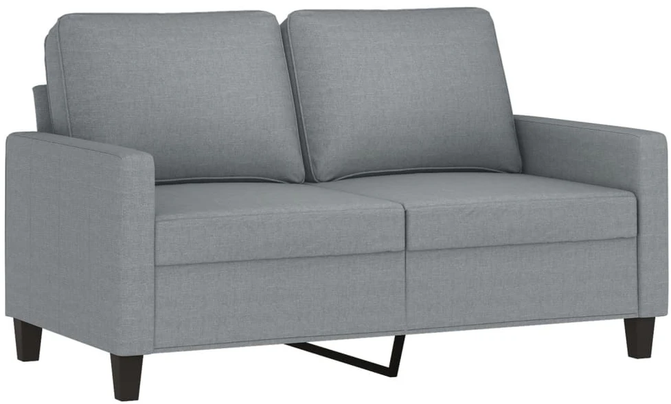 Sofa Sofos komplektas su pagalvėlėmis, 3 dalių, pilkas, audinys
