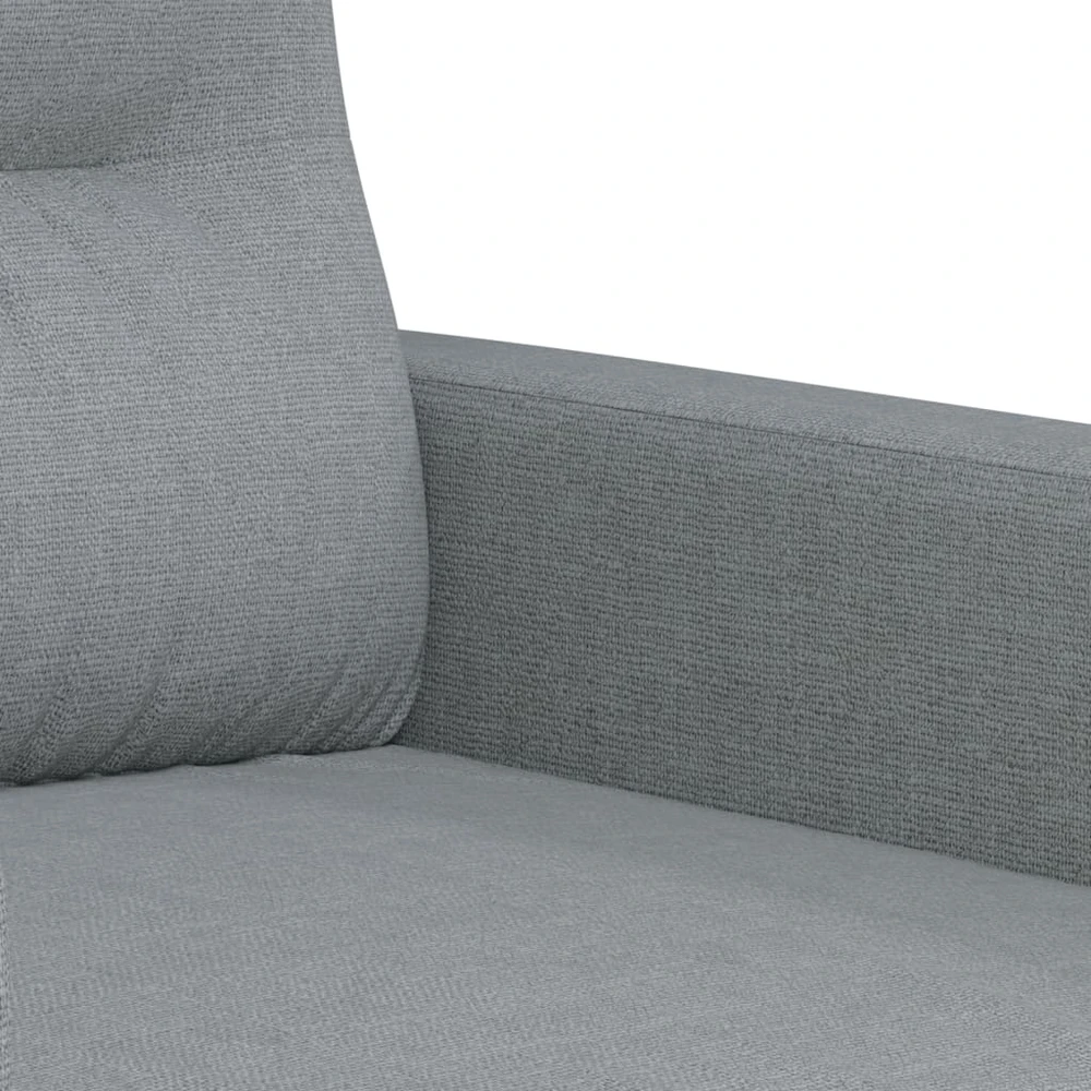 Sofa Sofos komplektas su pagalvėlėmis, 3 dalių, pilkas, audinys
