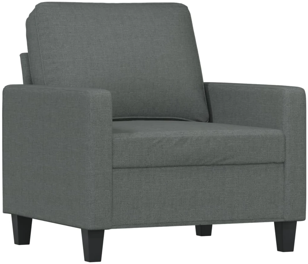 Sofa Sofos komplektas su pagalvėlėmis, 3 dalių, pilkas, audinys