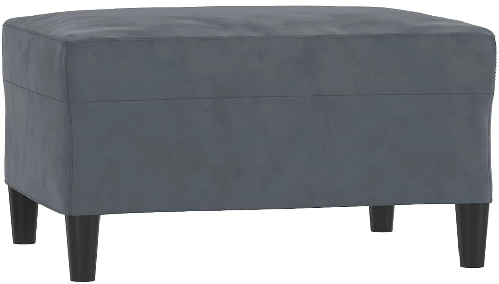 Sofa Sofos komplektas su pagalvėlėmis, 3 dalių, pilkas, aksomas