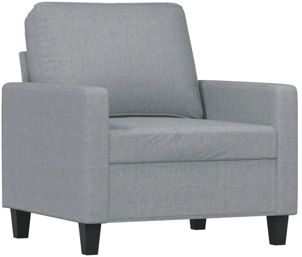 Sofa Sofos komplektas su pagalvėlėmis, 3 dalių, pilkas, audinys