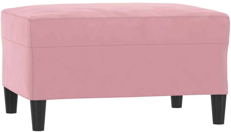 Sofa Sofos komplektas su pagalvėlėmis, 3 dalių, rožinis, aksomas