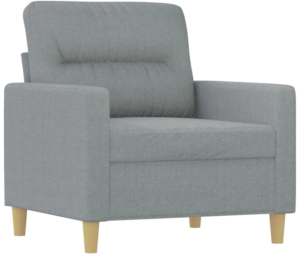 Sofa Sofos komplektas su pagalvėlėmis, 3 dalių, pilkas, audinys
