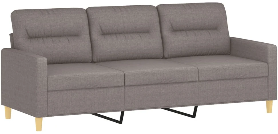 Sofa Sofos komplektas su pagalvėlėmis, 3 dalių, taupe, audinys