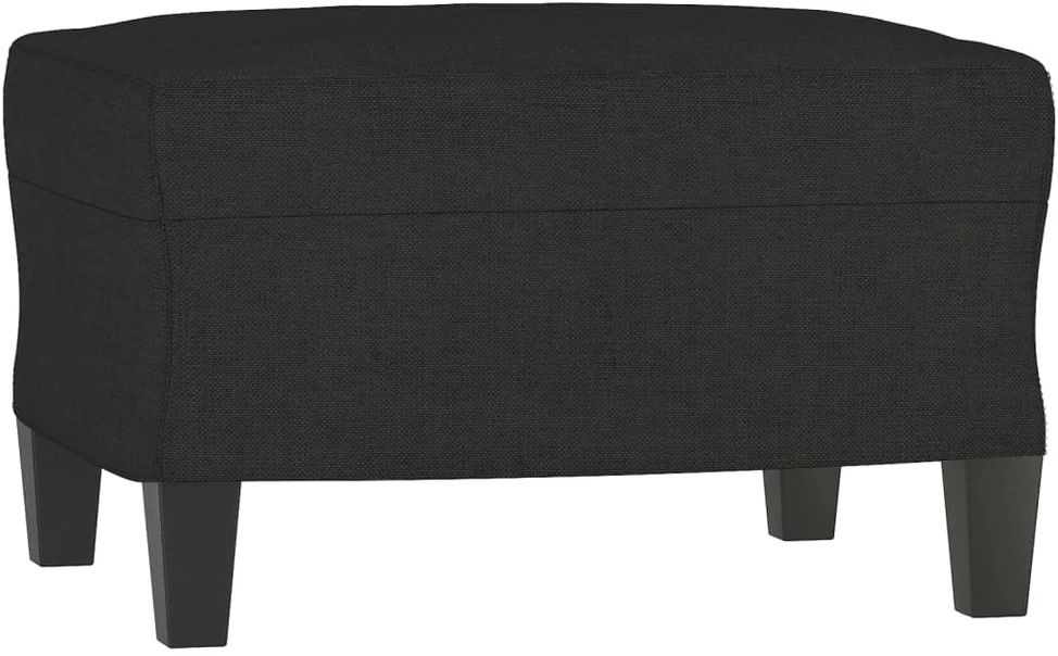 Sofa Sofos komplektas su pagalvėlėmis, 3 dalių, juodas, audinys