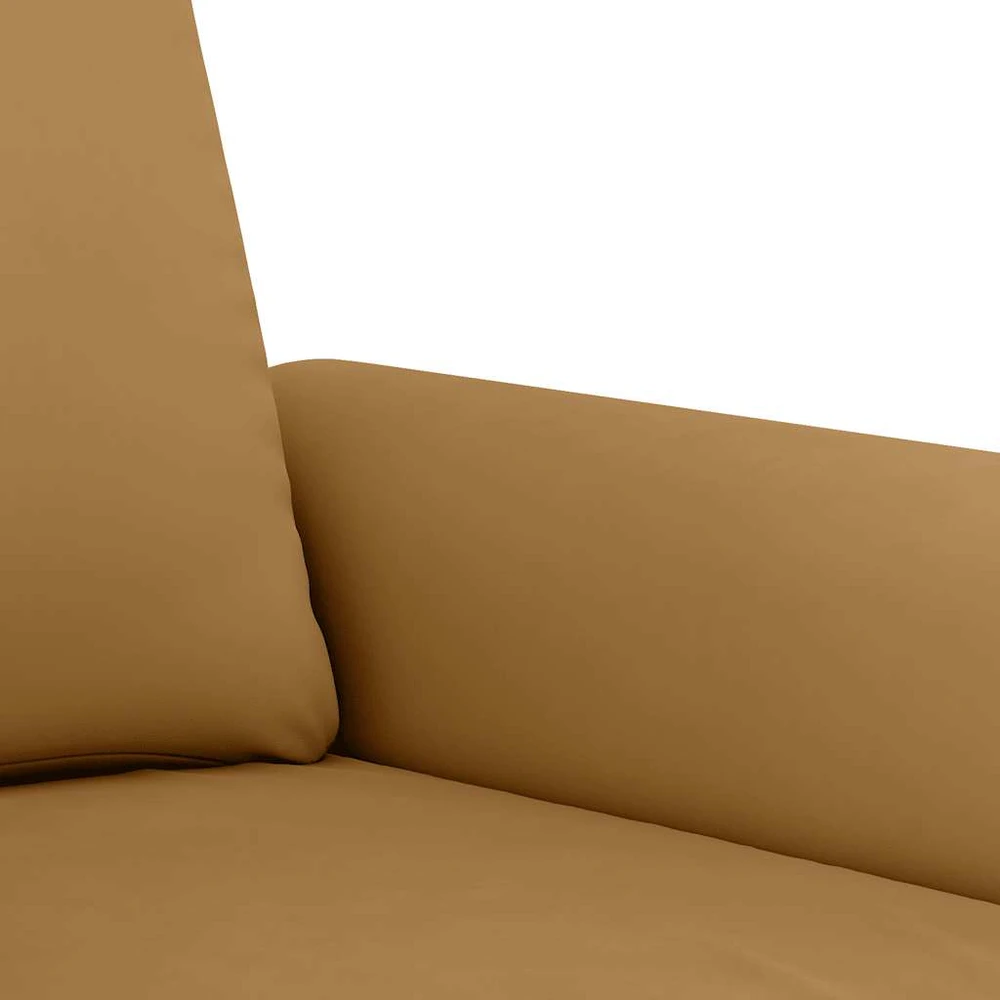 Sofa Sofos komplektas su pagalvėlėmis, 3 dalių, rudas, aksomas