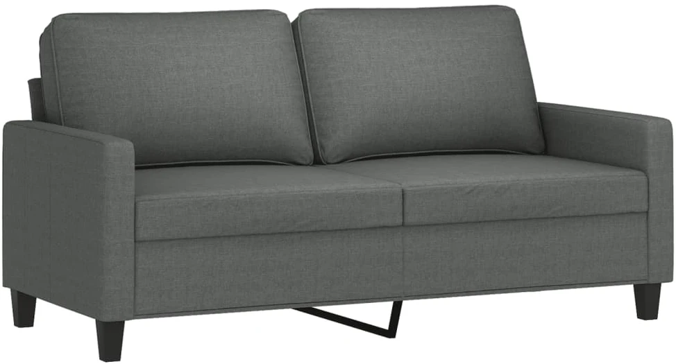 Sofa Sofos komplektas su pagalvėlėmis, 3 dalių, pilkas, audinys