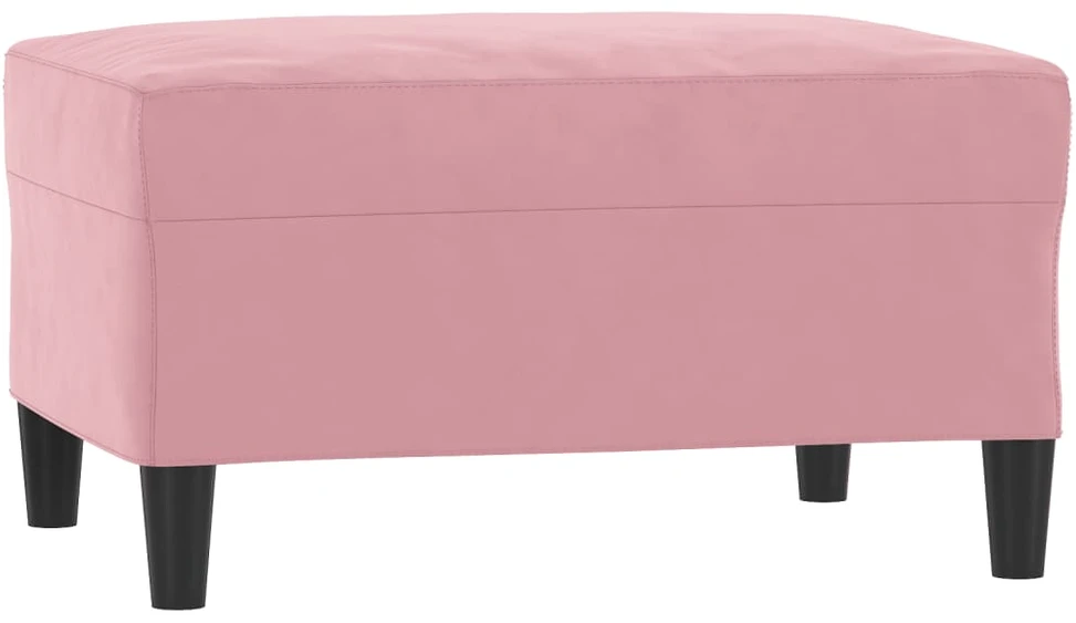 Sofa Sofos komplektas su pagalvėlėmis, 4 dalių, rožinis, aksomas