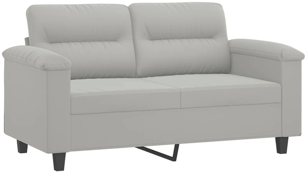 Sofa Sofos komplektas su pagalvėlėmis, 4 dalių, pilkas, audinys