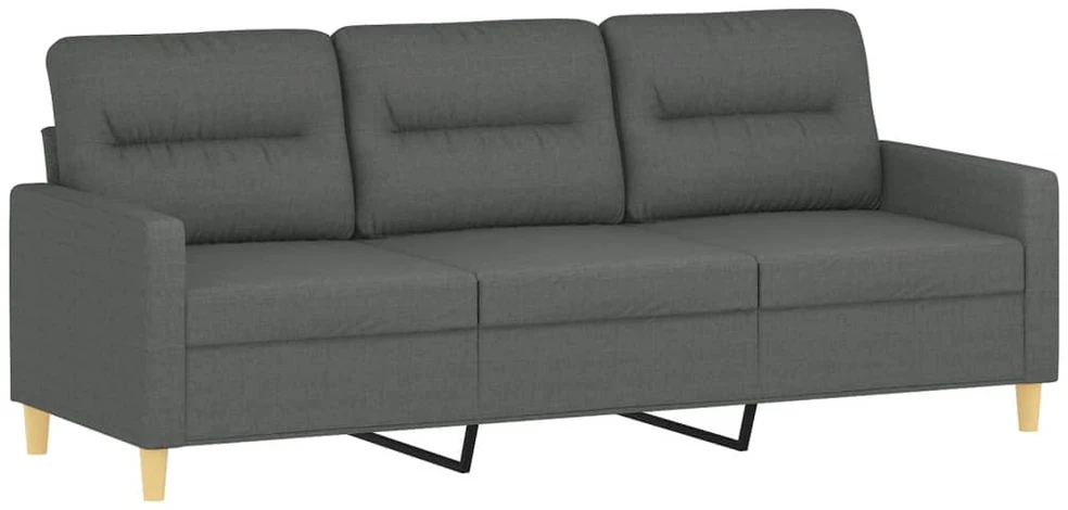 Sofa Sofos komplektas su pagalvėlėmis, 4 dalių, pilkas, audinys