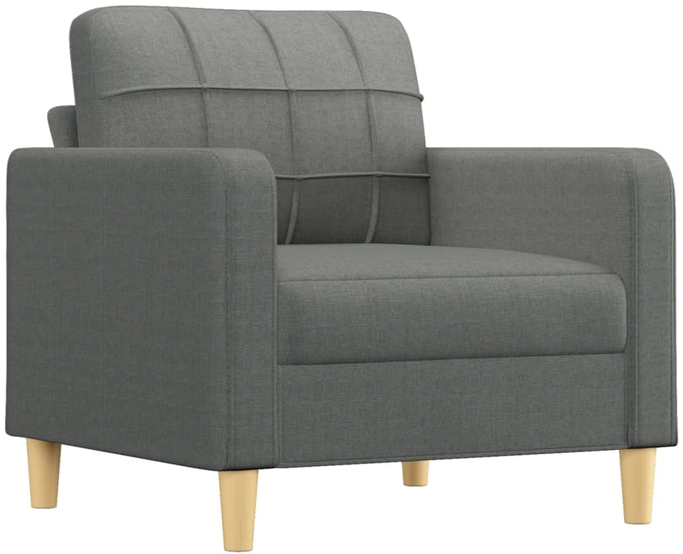 Sofa Sofos komplektas su pagalvėlėmis, 4 dalių, pilkas, audinys
