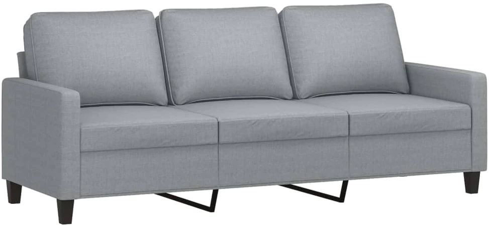 Sofa Sofos komplektas su pagalvėlėmis, 4 dalių, pilkas, audinys