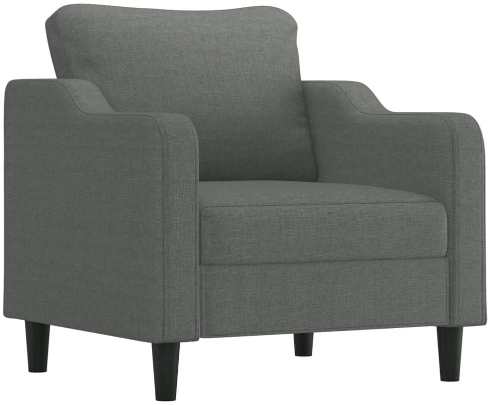 Sofa Sofos komplektas su pagalvėlėmis, 4 dalių, pilkas, audinys