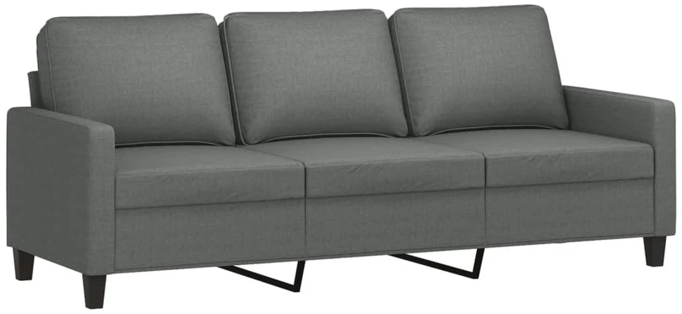 Sofa Sofos komplektas su pagalvėlėmis, 4 dalių, pilkas, audinys