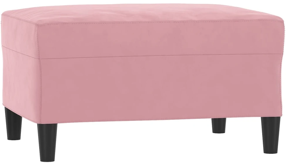 Sofa Sofos komplektas su pagalvėlėmis, 4 dalių, rožinis, aksomas