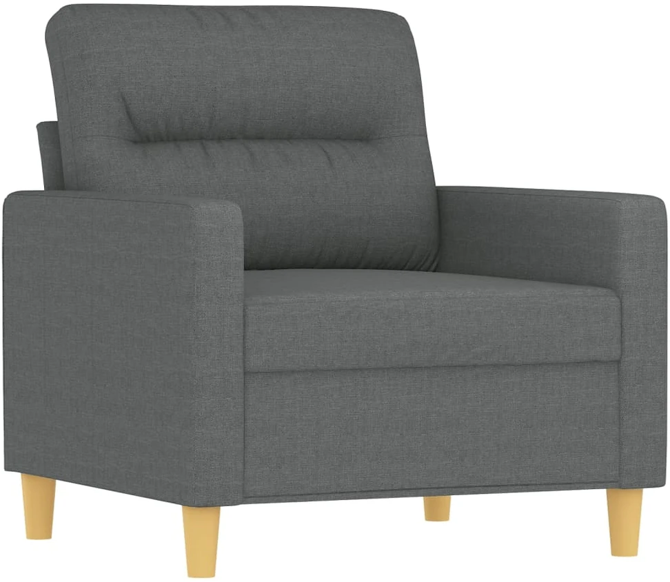 Sofa Sofos komplektas su pagalvėlėmis, 4 dalių, pilkas, audinys
