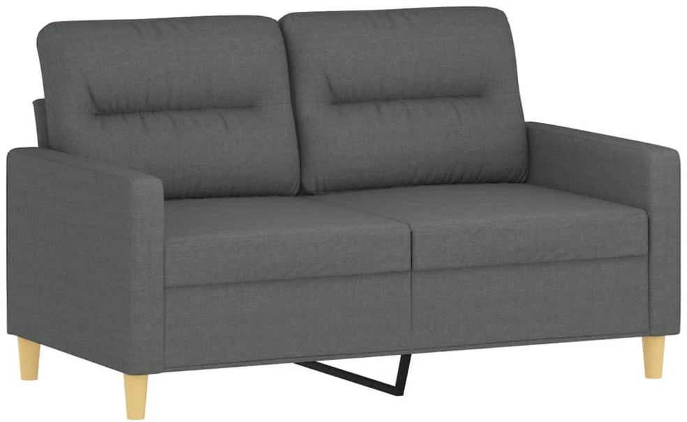 Sofa Sofos komplektas su pagalvėlėmis, 4 dalių, pilkas, audinys