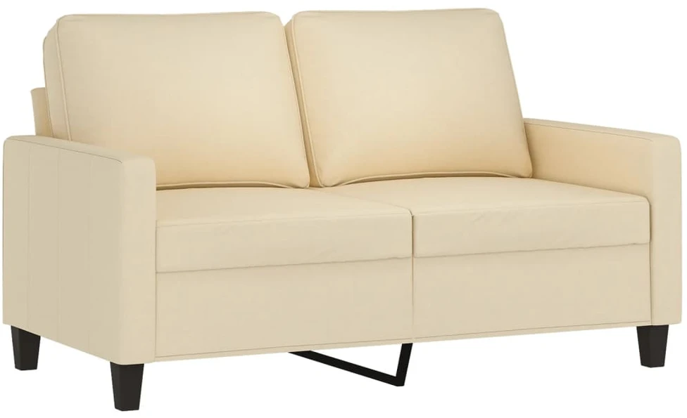 Sofa Sofos komplektas su pagalvėlėmis, 4 dalių, kreminis, audinys