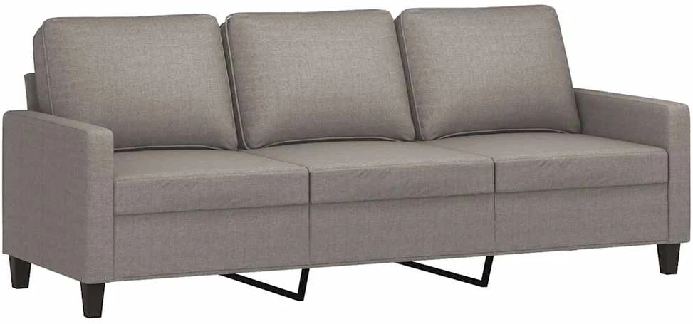Sofa Sofos komplektas su pagalvėlėmis, 4 dalių, taupe, audinys