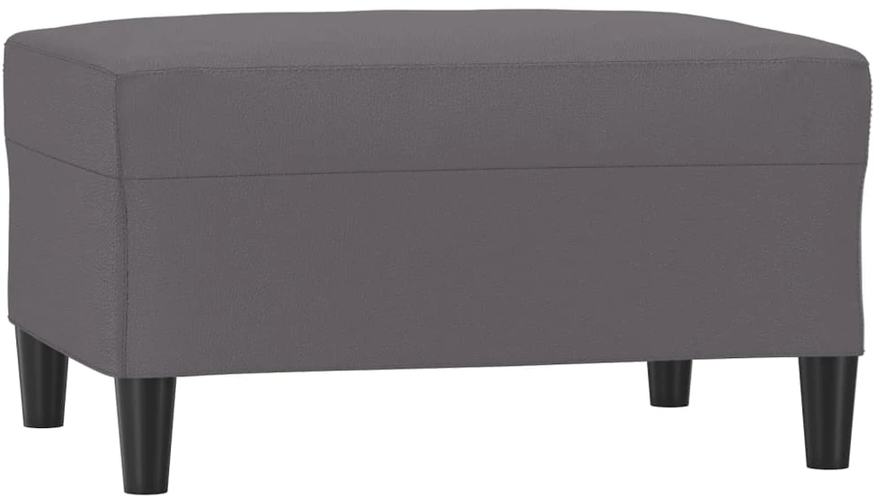 Sofa Sofos komplektas su pagalvėlėmis, 4 dalių, pilkas, dirbtinė oda
