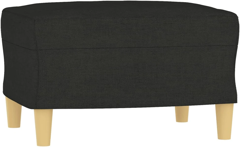 Sofa Sofos komplektas su pagalvėlėmis, 4 dalių, juodas, audinys