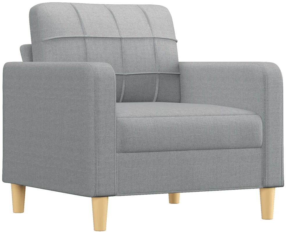 Sofa Sofos komplektas su pagalvėlėmis, 4 dalių, pilkas, audinys