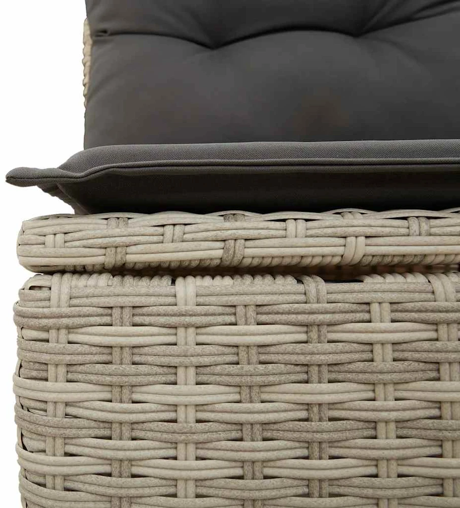 Sofa Sofos komplektas su pagalvėlėmis, 7 dalių, pilkas, poliratanas