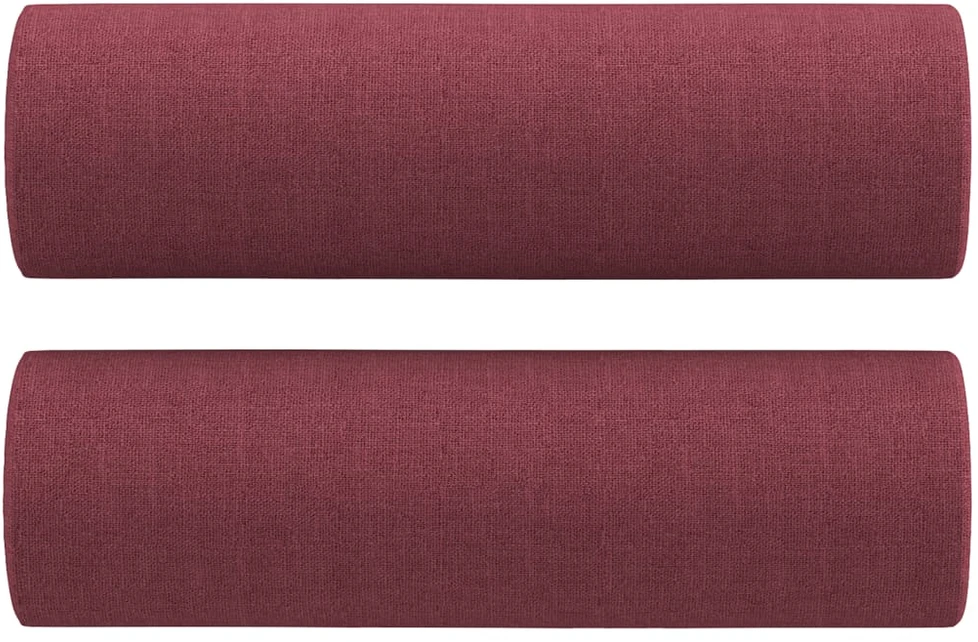 Sofa Sofos komplektas su pagalvėmis, 2 dalių, vyno, audinys