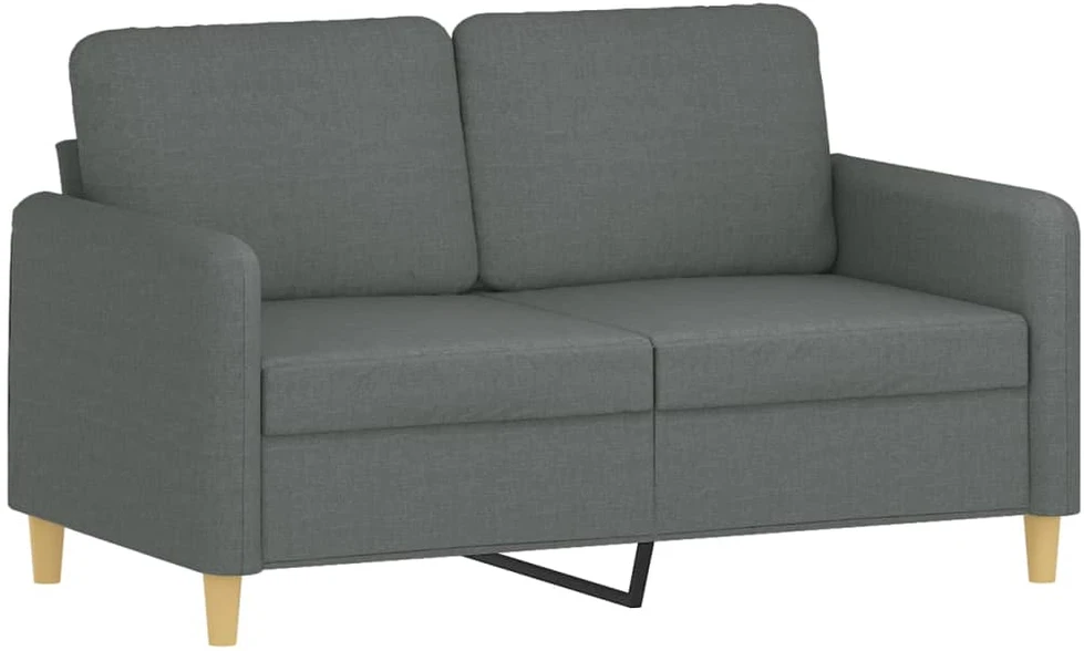 Sofa Sofos komplektas su pagalvėmis, 2 dalių, pilkas, audinys
