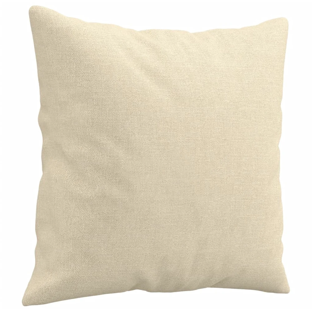 Sofa Sofos komplektas su pagalvėmis, 2 dalių, kreminis, audinys