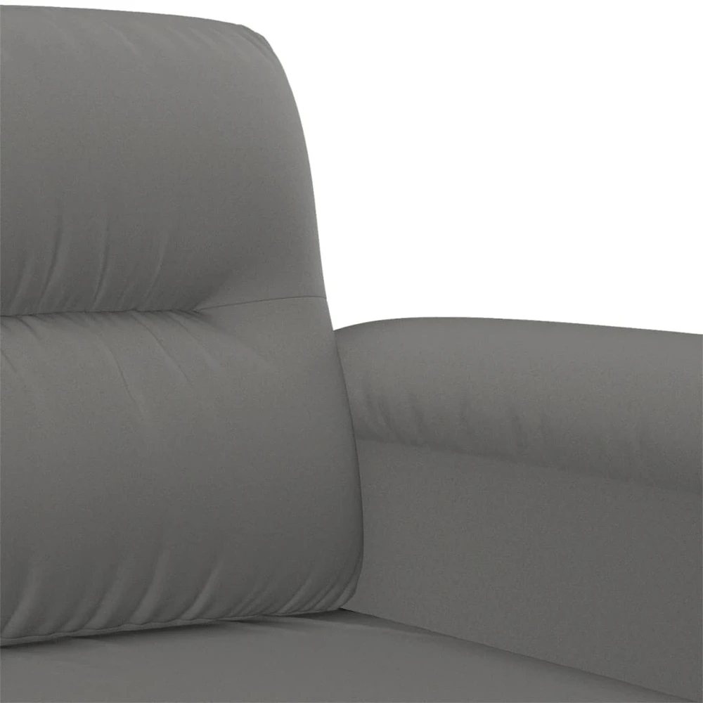 Sofa Sofos komplektas su pagalvėmis, 2 dalių, pilkas, audinys