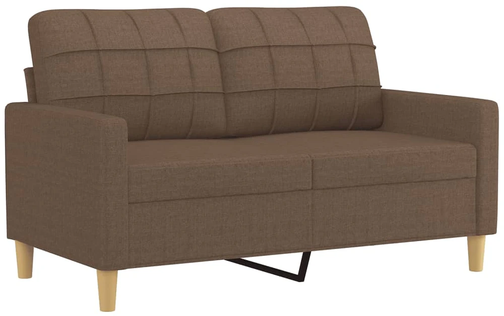 Sofa Sofos komplektas su pagalvėmis, 2 dalių, rudas, audinys