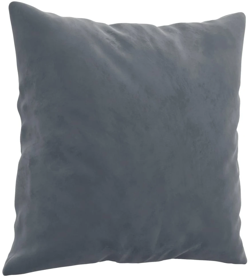 Sofa Sofos komplektas su pagalvėmis, 2 dalių, pilkas, aksomas