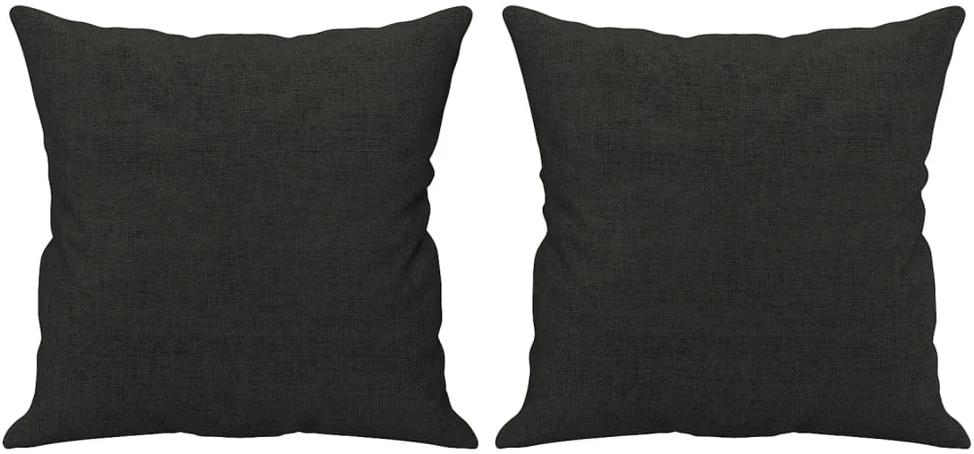 Sofa Sofos komplektas su pagalvėmis, 2 dalių, juodas, audinys