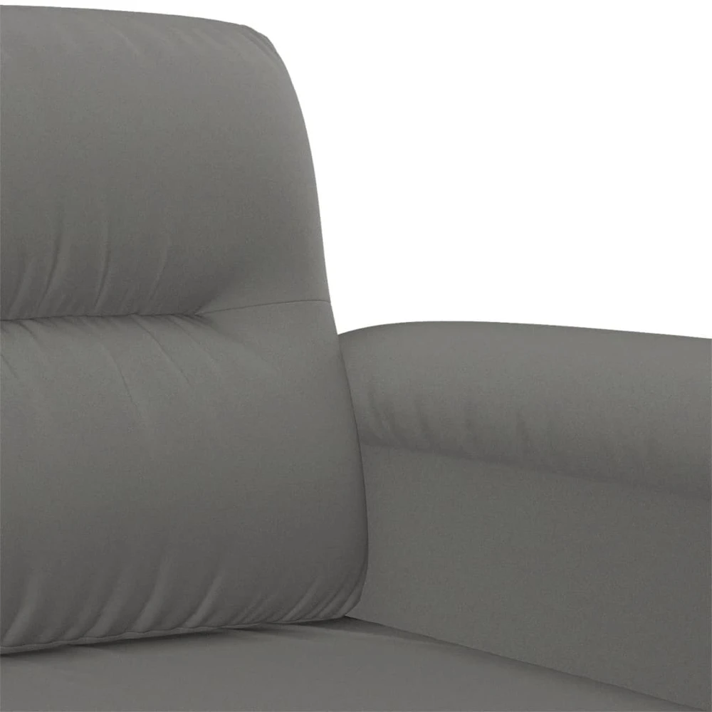 Sofa Sofos komplektas su pagalvėmis, 2 dalių, pilkas, audinys