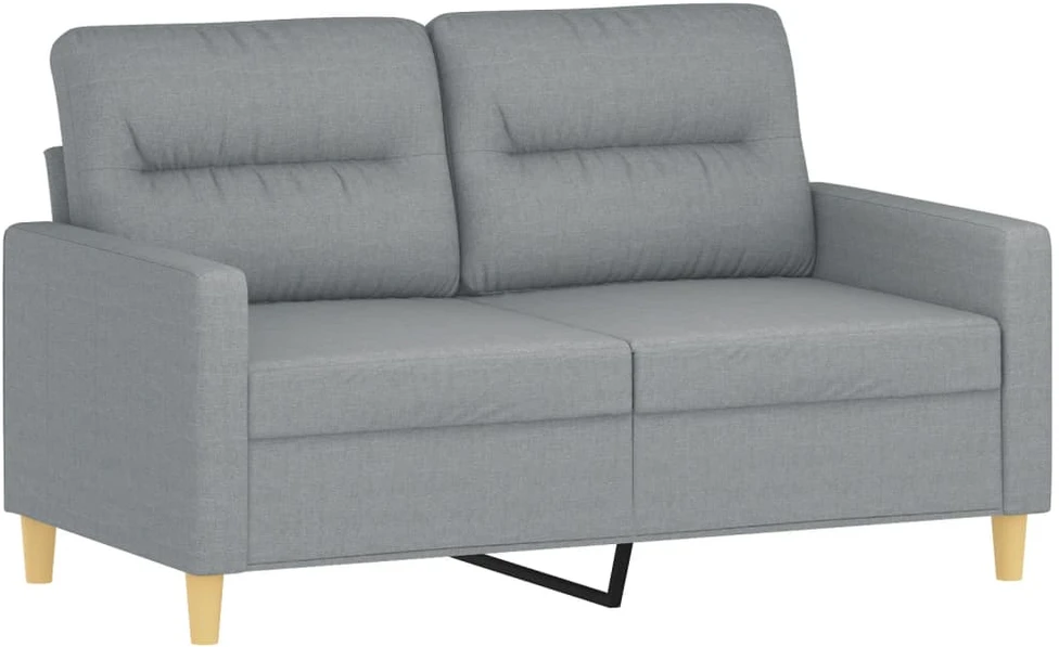 Sofa Sofos komplektas su pagalvėmis, 2 dalių, pilkas, audinys